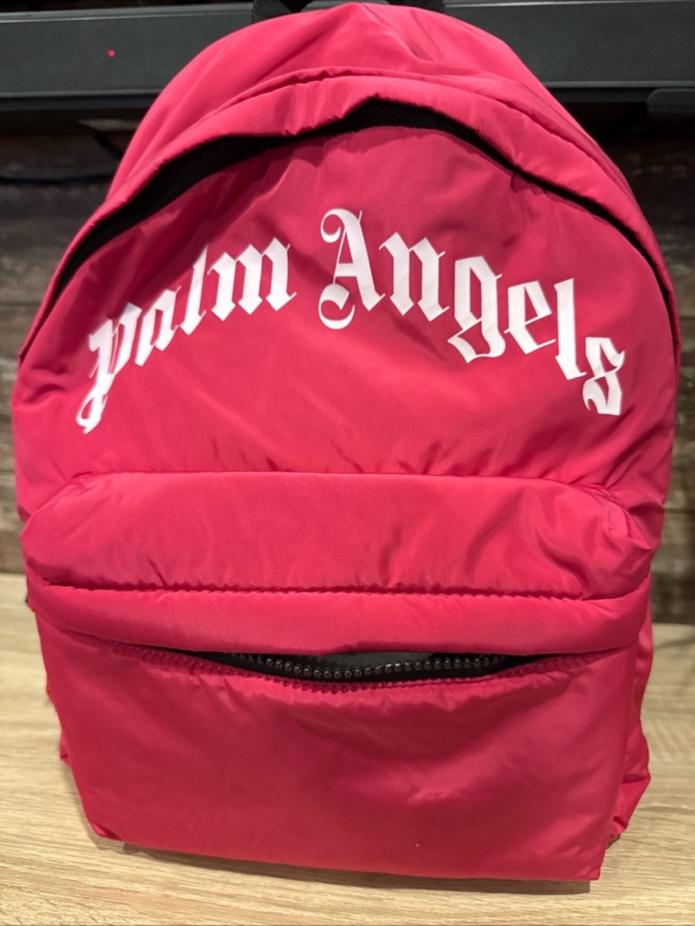 Palm Angels Pink Backpack with White Logo